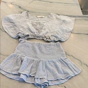 Jen’s pirate booty set powder blue smocked